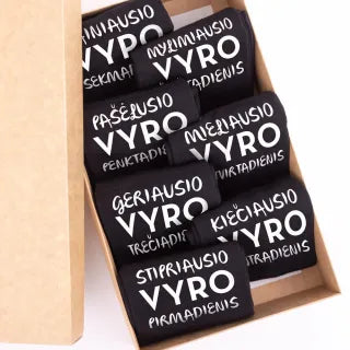 Kojinių komplektas "Kiečiausio vyro savaitė"