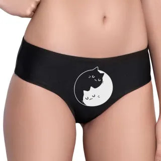 Moteriški apatiniai su spauda priekyje "Yin and yang"