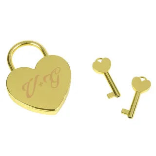 Heart lock "Love" with selected initials