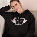 Pullover mit der Aufschrift „Mama arbeitet 7 Tage die Woche“