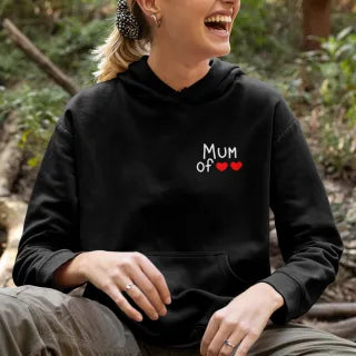 Džemperis "Mum" su Jūsų pasirinktu širdelių skaičiumi