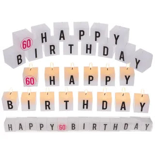 Gimtadienio žvakučių rinkinys "60"