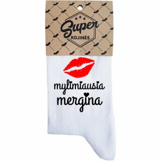 Moteriškos kojinės „Mylimiausia mergina“