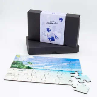 Medinė dėlionė "Akimirka" su Jūsų pasirinkta nuotrauka (25x17cm)