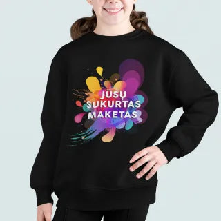 Vaikiškas džemperis be kapišono su Jūsų sukurtu dizainu