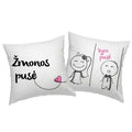 Pagalvių užvalkalų komplektas "Žmonos ir vyro pusė"